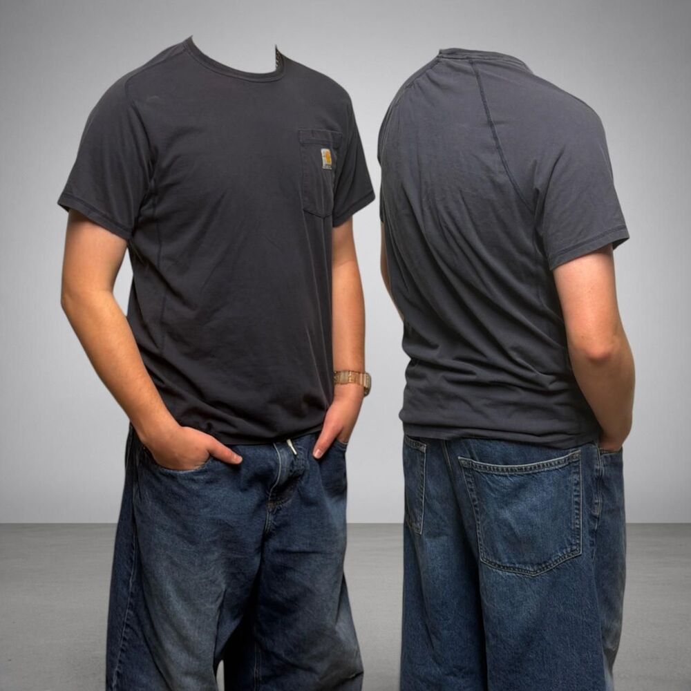 Carhartt Men's Navy and Black T-shirt